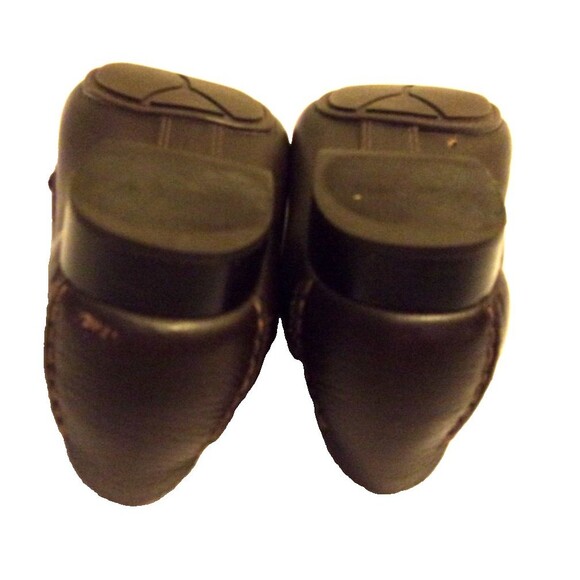 Talbots Brown Butter Soft Leather Loafers Sz. 8 B Square Toe - Picture 5 of 8